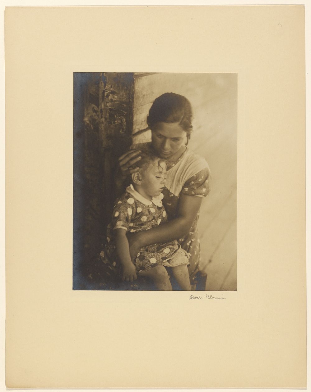 Teenager with Sleeping Child, Linefork, Kentucky by Doris Ulmann