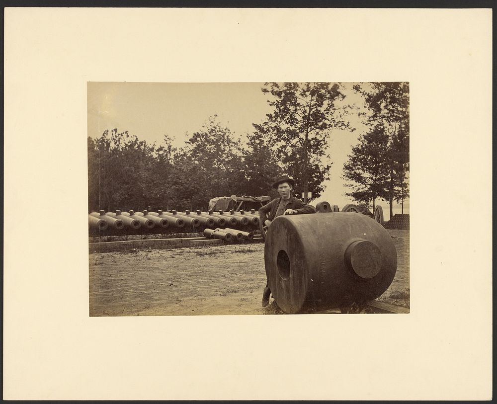 Thirteen Inch Mortar, Arsenal Yard, Washington, D.C. by A J Russell