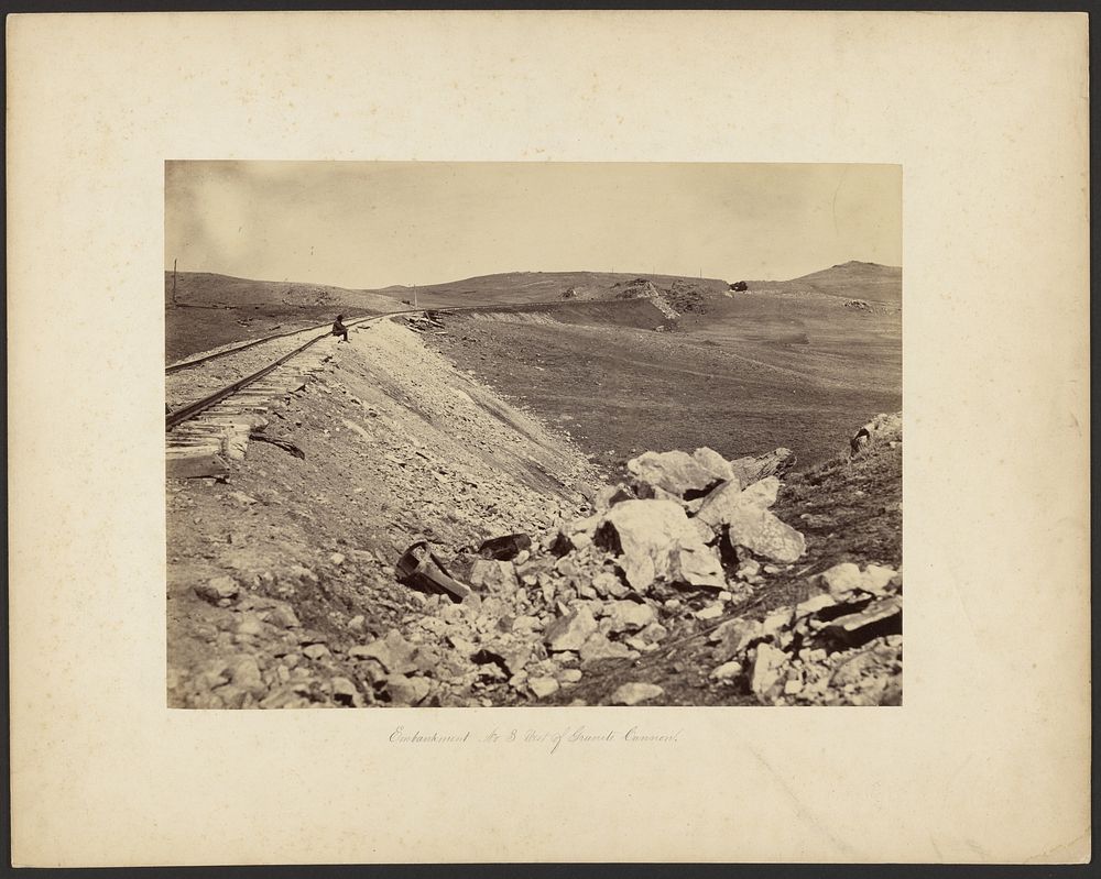 Embankment No. 3 West of Granite Cannon. [Wyoming]. by A J Russell