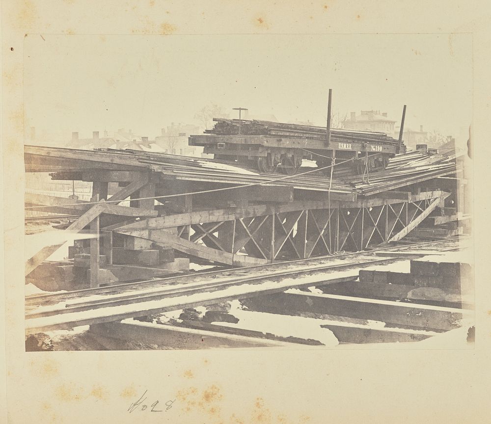 Bridge of Board Trusses Loaded Until it Broke at Two Tons per Foot by A J Russell