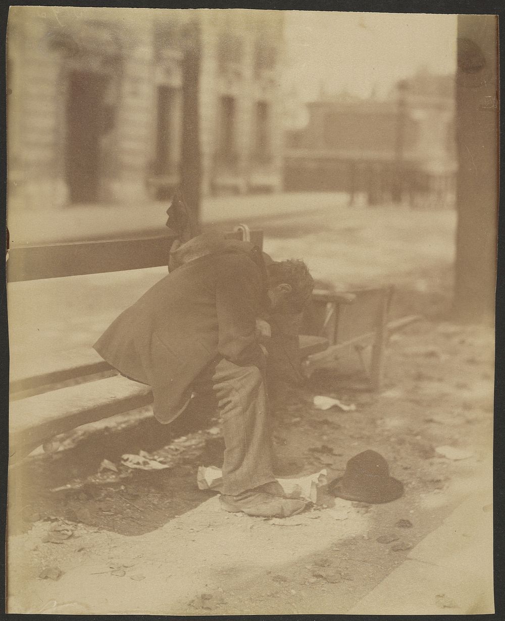 Seated Vagrant by Eugène Atget