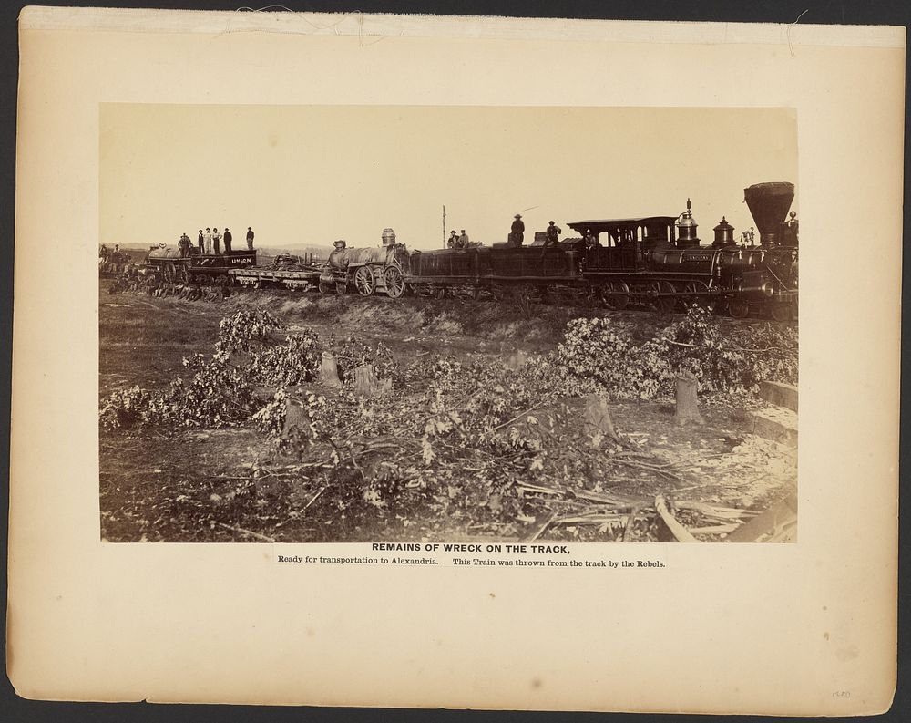 Remains of Wreck on the Track by A J Russell