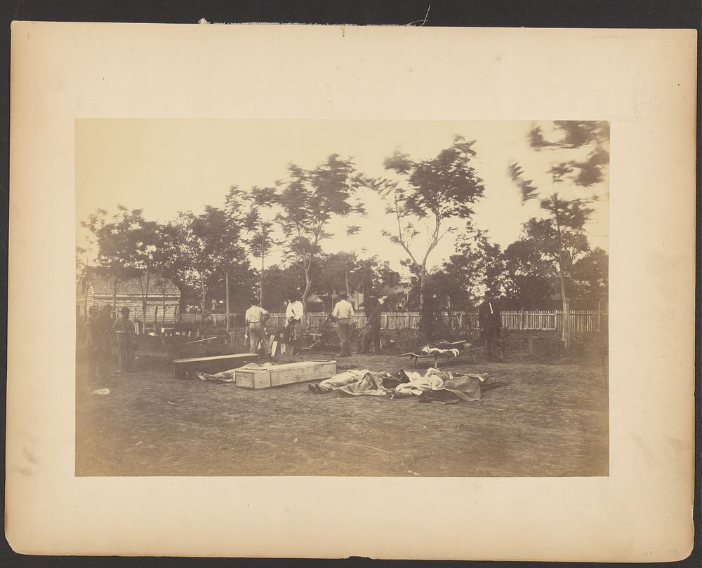 Burying the Dead, Fredericksburg, Va. by A J Russell