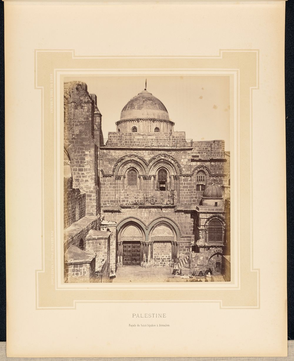 Palestine: Façade du Saint-Sépulcre à Jérusalem by Félix Bonfils