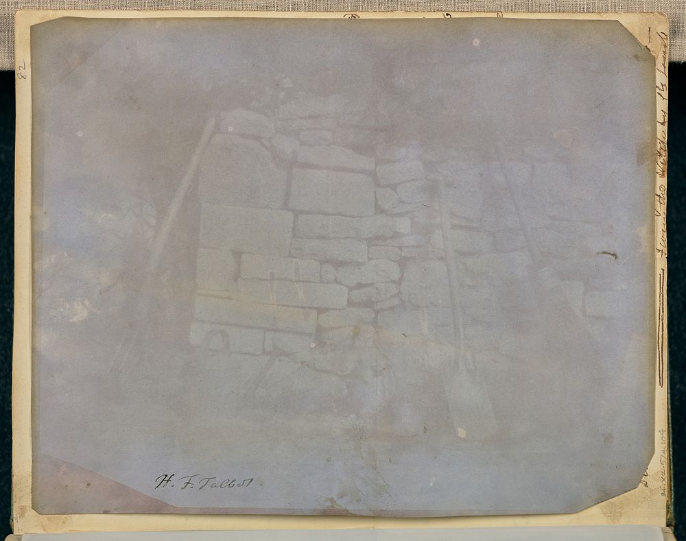 Wall in Melon Ground, Lacock Abbey by William Henry Fox Talbot