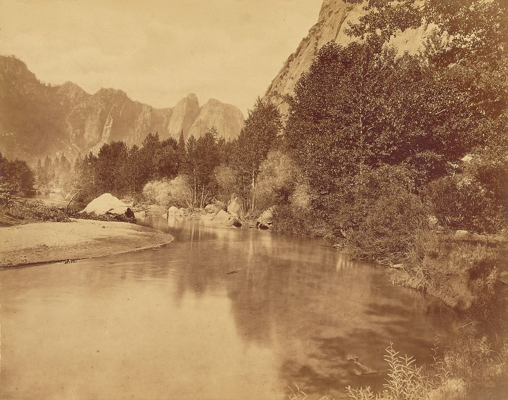 Discovery Rocks.  Valley of the Yosemite. by Eadweard J Muybridge