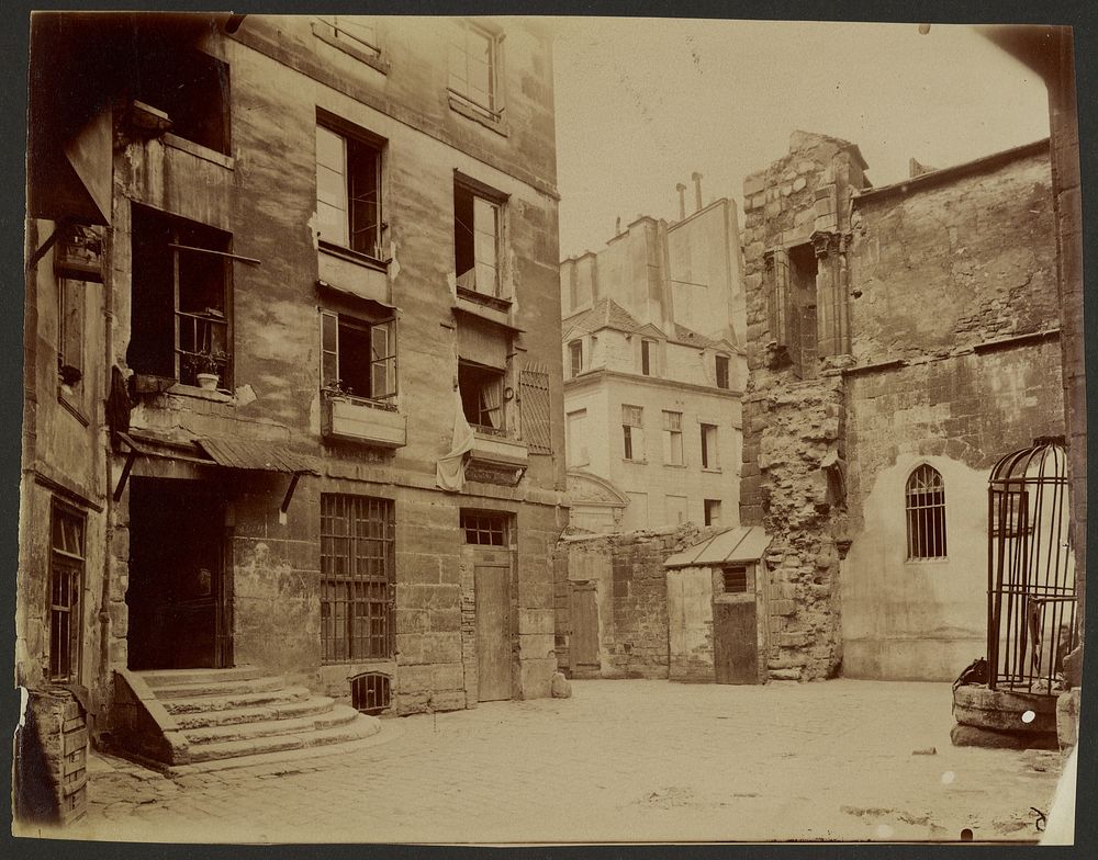 Courtyard with Cage by Eugène Atget