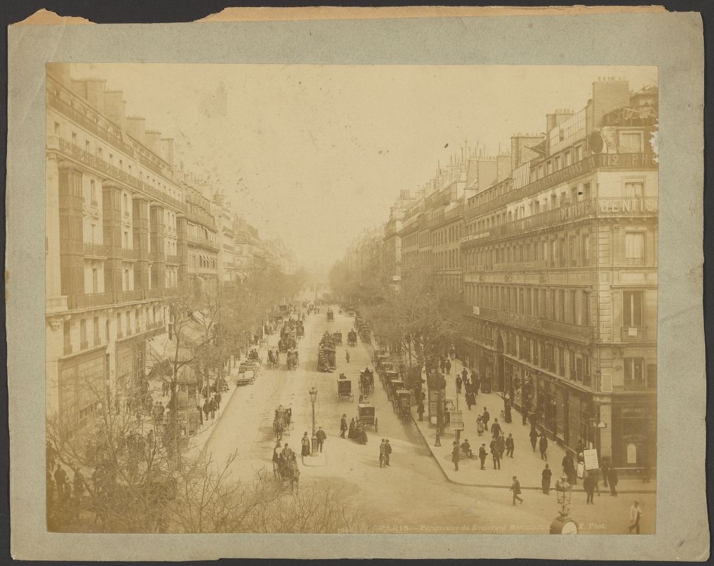 Paris, Perspective du Boulevard Montmartre by Neurdein Frères