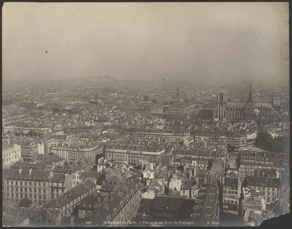 Panorama de Paris - Vue prise au Nord du Pantheon by Neurdein Frères
