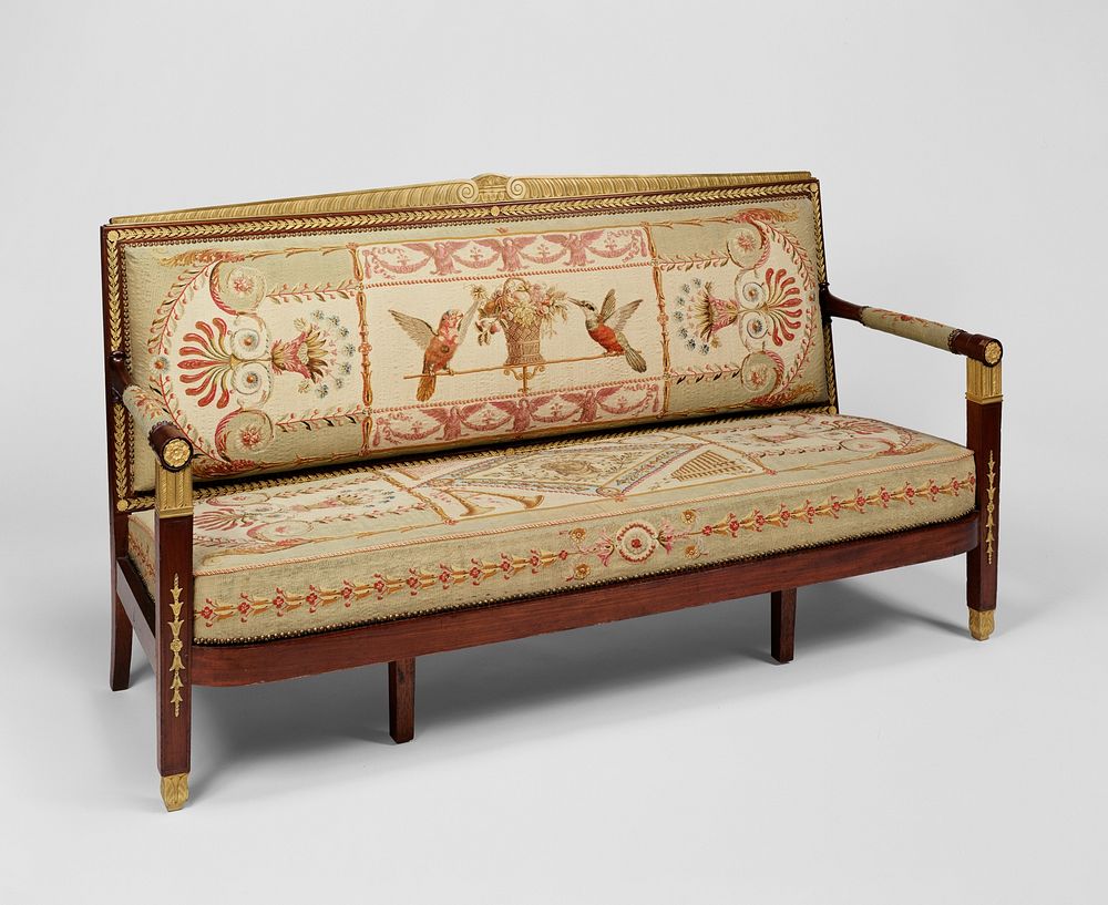 One Settee by François Honoré Georges Jacob Desmalter and Beauvais Manufactory