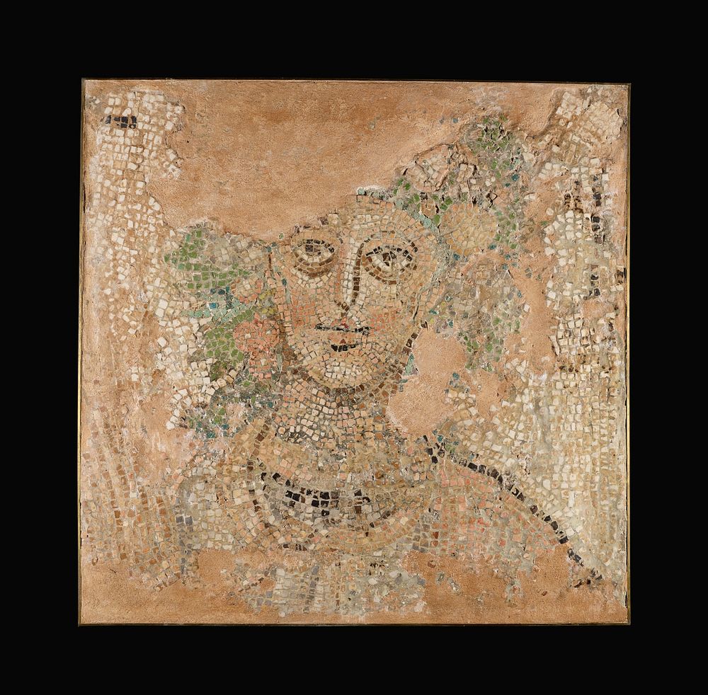 Fragment of a Mosaic Floor with Head of a Season