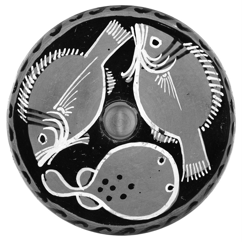 Campanian Fish Plate by Three Stripe Painter