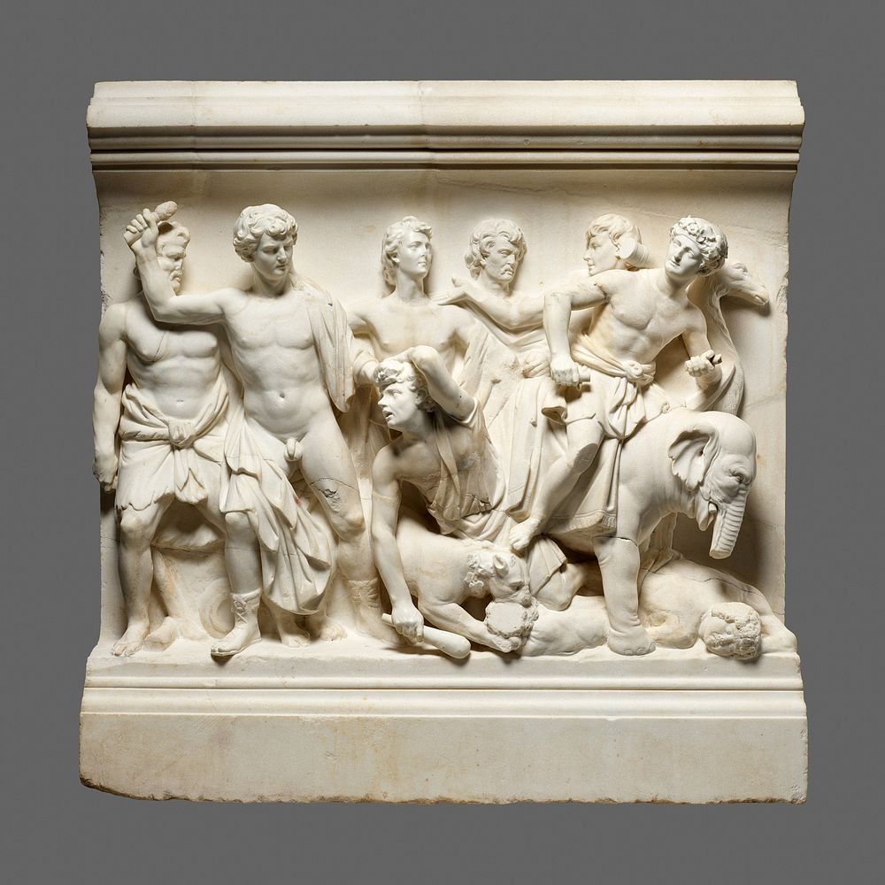 Relief with the Indian Triumph of Bacchus by Lambert Sigisbert Adam