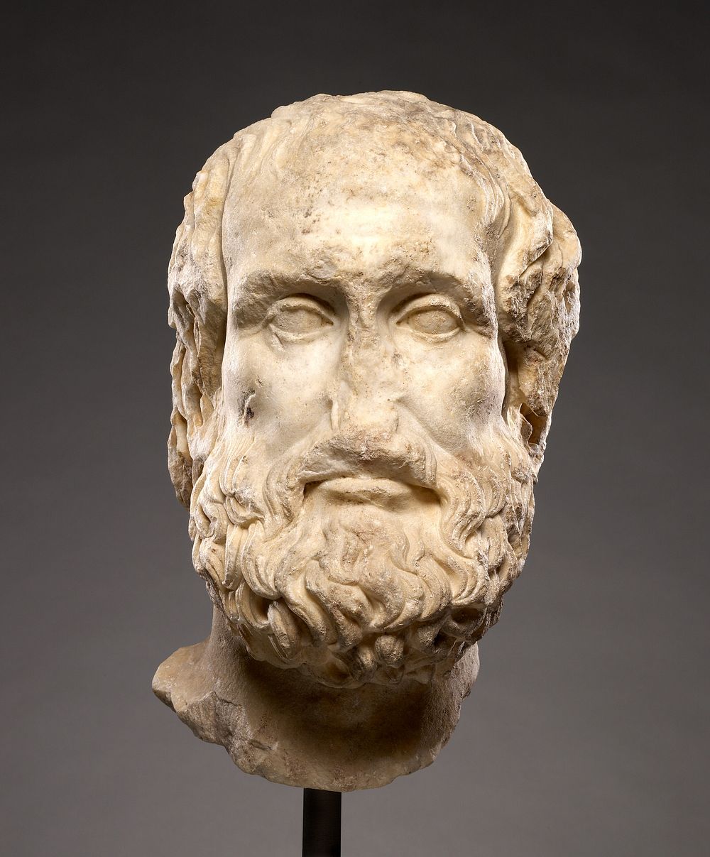 Portrait Head of Euripides by Lysippos