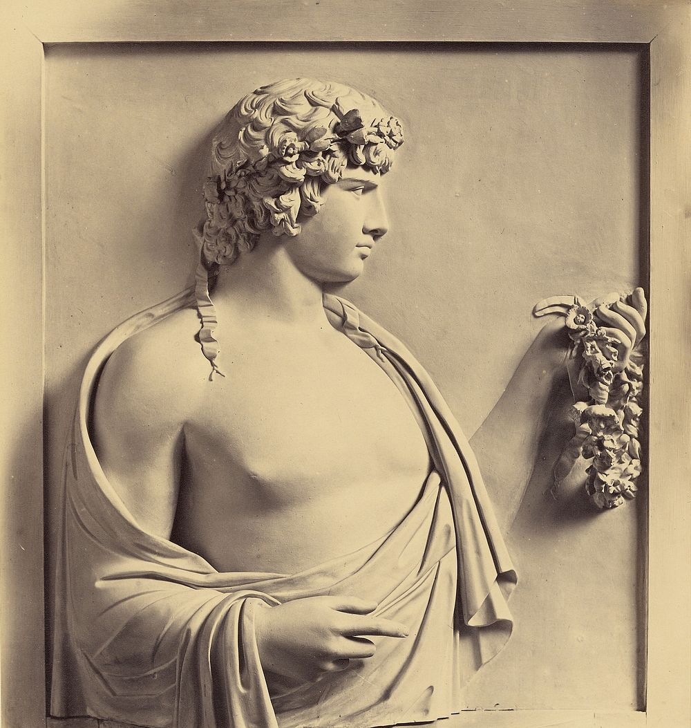 Antinous - bas relief, Villa Albani by Robert Macpherson