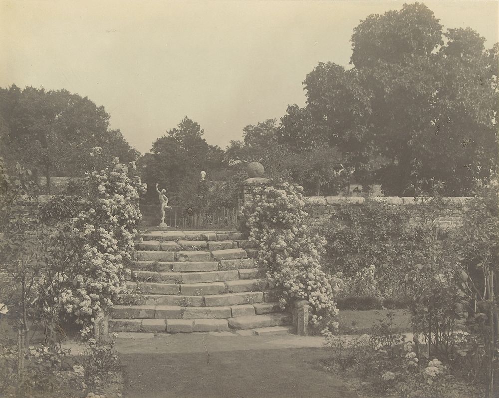 Herstmonceux Castle, Sussex, Steps to the Upper Garden by Frederick H Evans