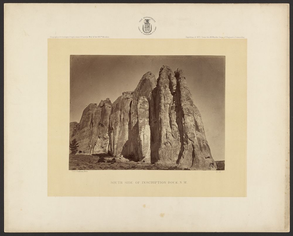 South Side of Inscription Rock, New Mexico by Timothy H O Sullivan
