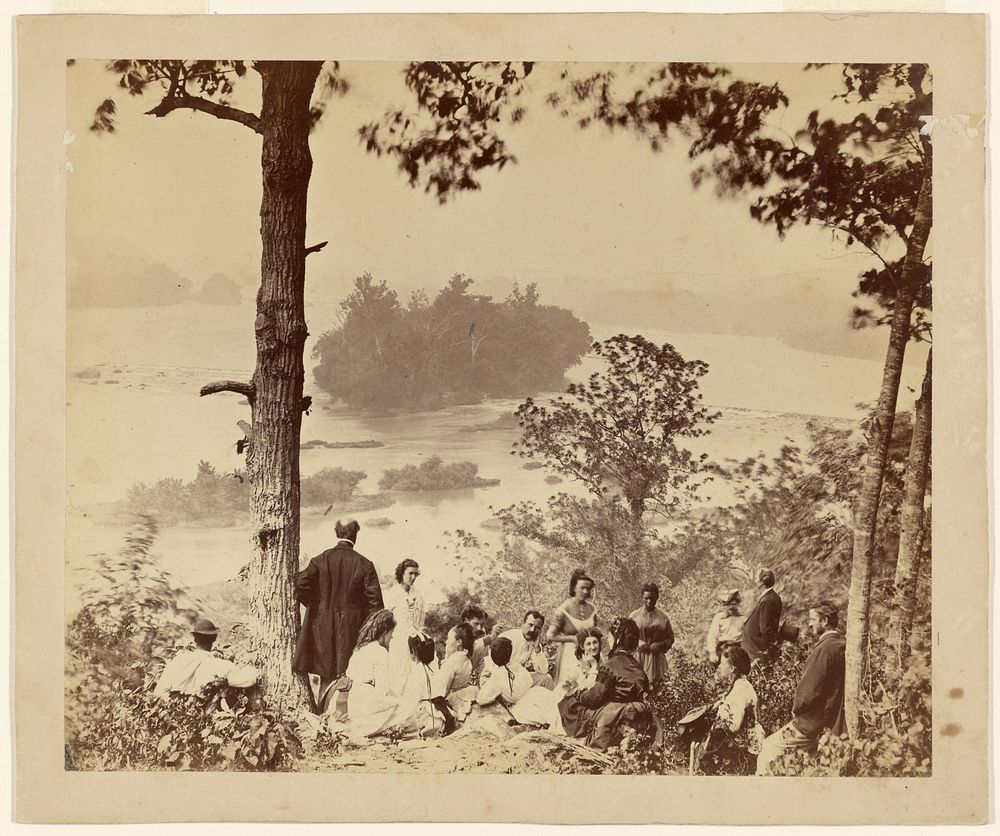 High Island, Summer Encampment of General Spinner, Treasurer of the United States by Timothy H O Sullivan