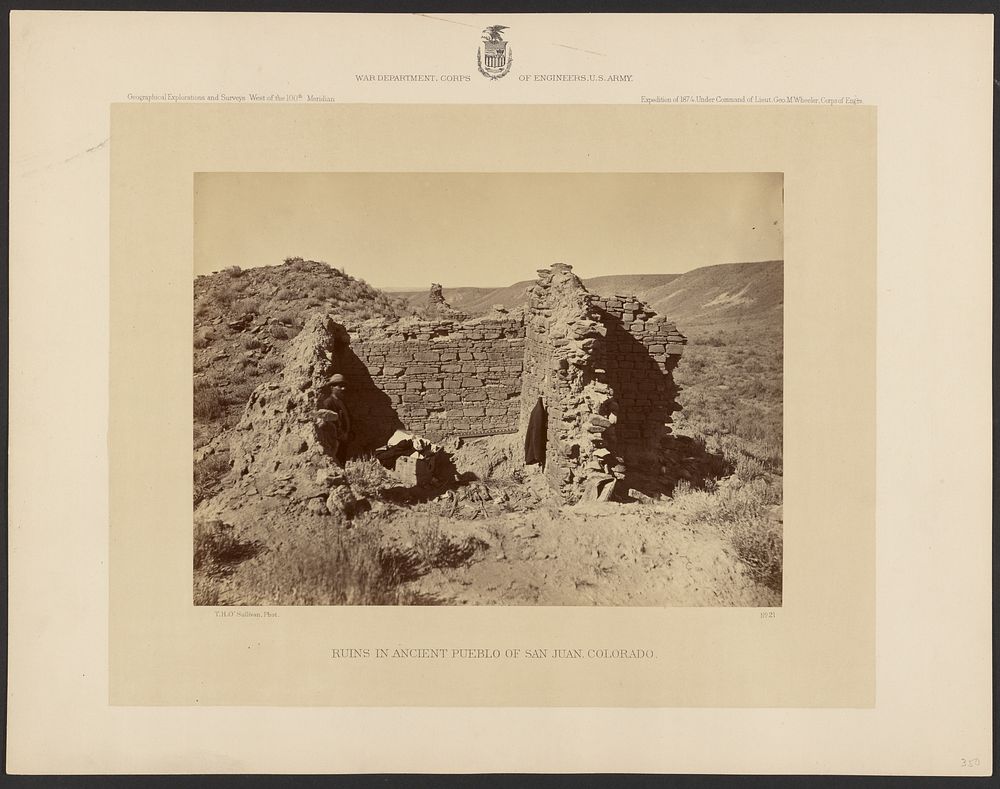 Ruins in Ancient Pueblo of San Juan, Colorado by Timothy H O Sullivan