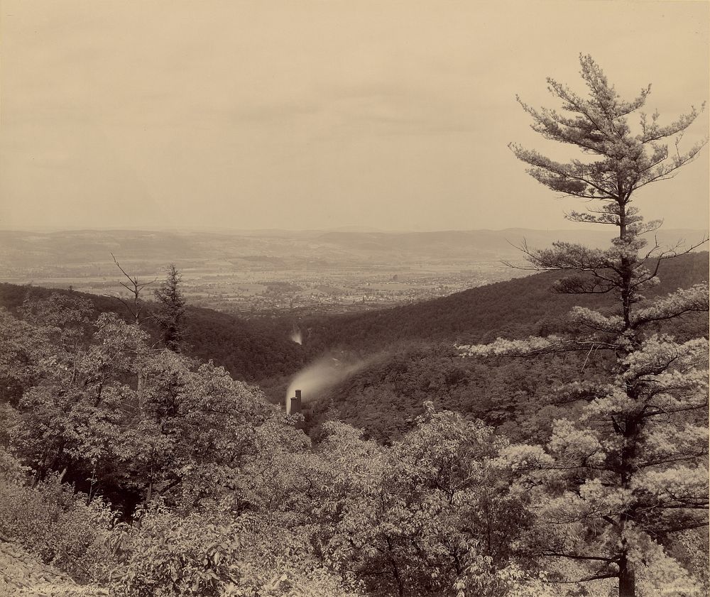 Wilkesbarre from Point Lookout. The Switzerland of America. Lehigh Valley Railroad. by William H Rau