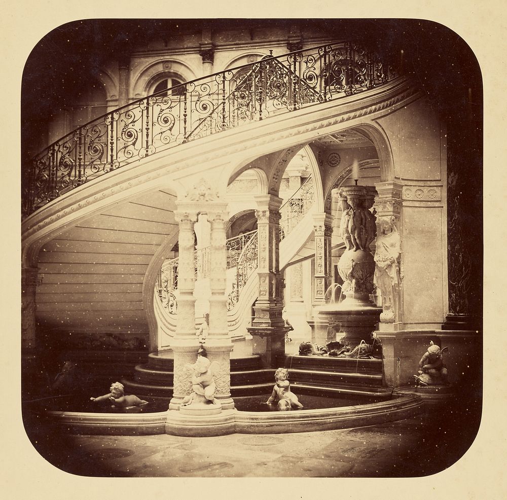 Staircase of the Hotel de Ville, Paris, Destroyed during the Commune by Pierre Ambrose Richebourg
