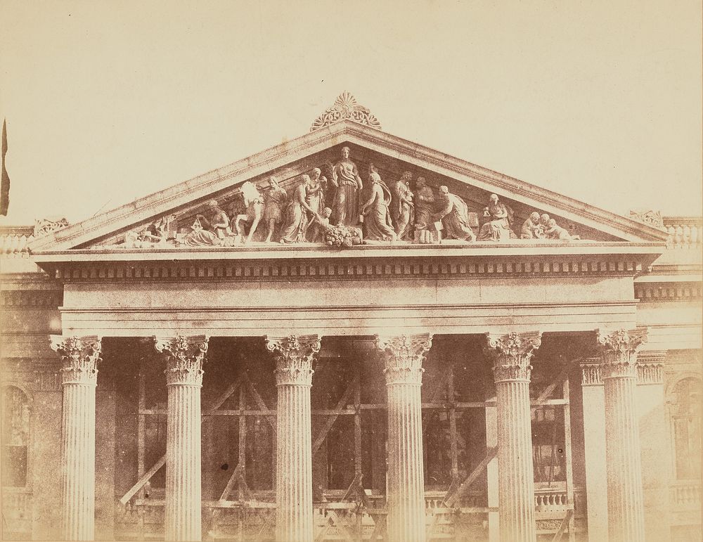 George Street, Edinburgh, the portico of the National Commercial Bank by Hill and Adamson