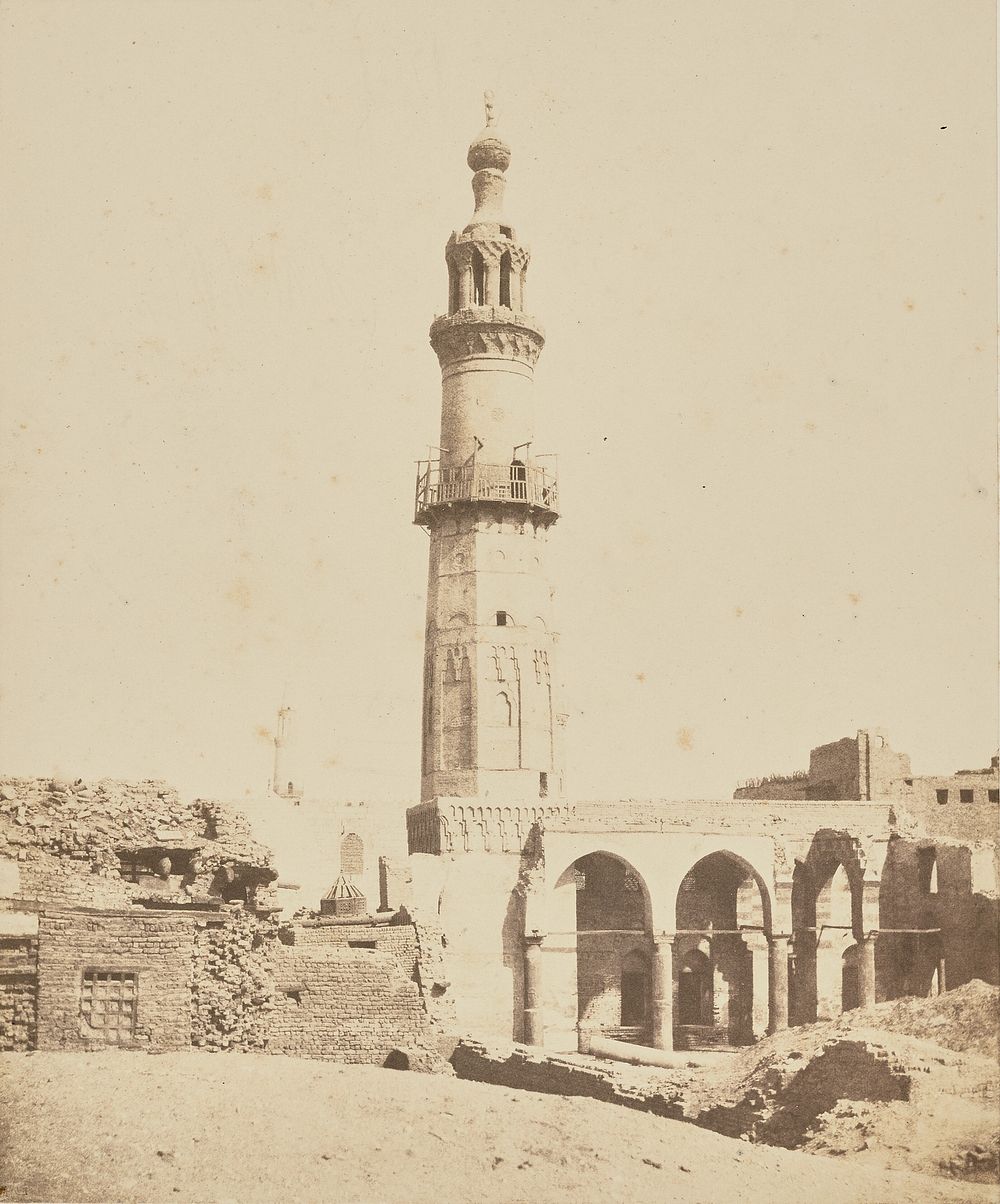 Ruined Mosque at the Edge of the Nile, Girga by Félix Teynard