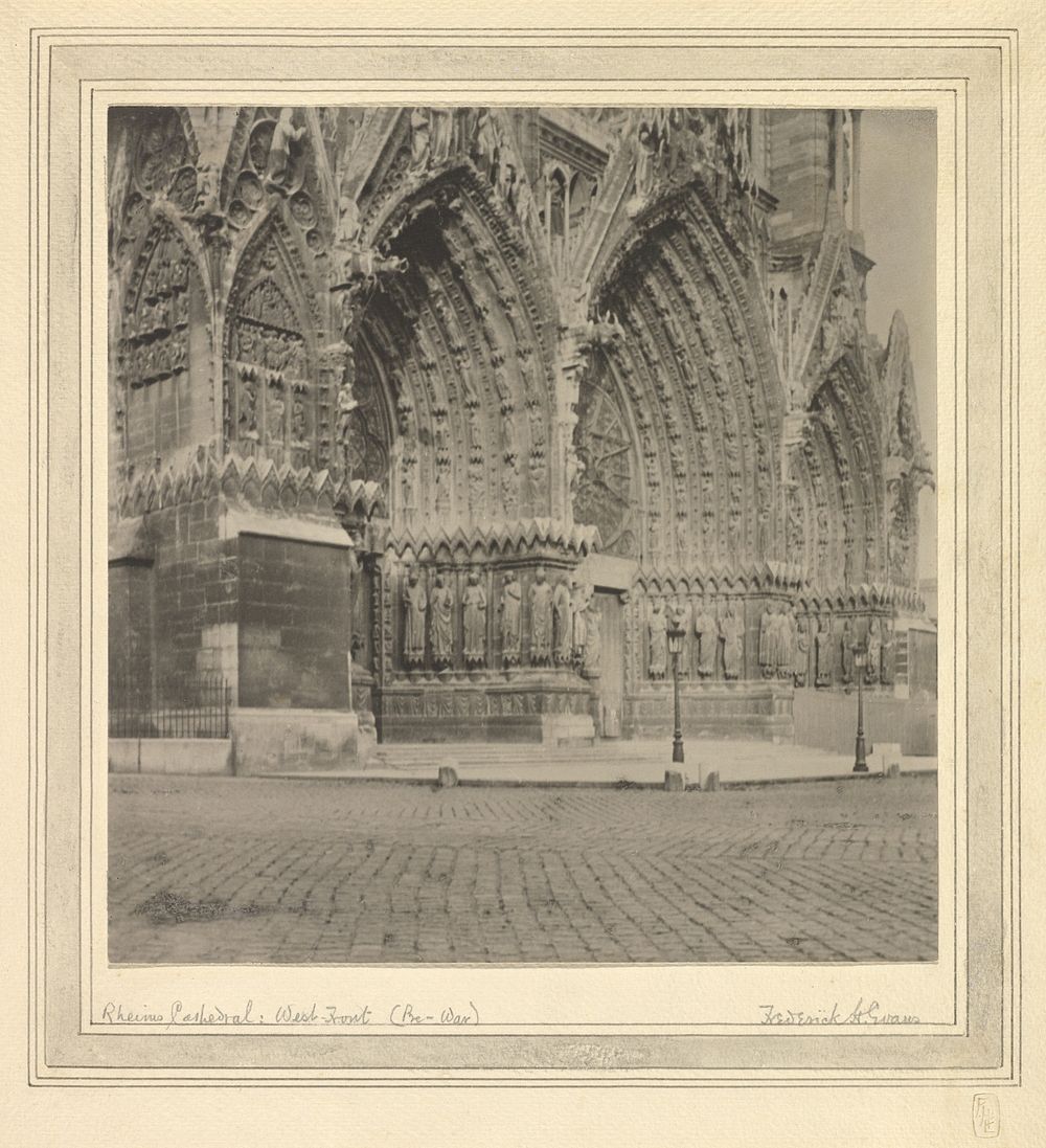 Rheims Cathedral: West-Front, Pre-War by Frederick H Evans