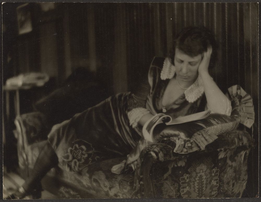 Woman Reading on Chaise by Louis Fleckenstein