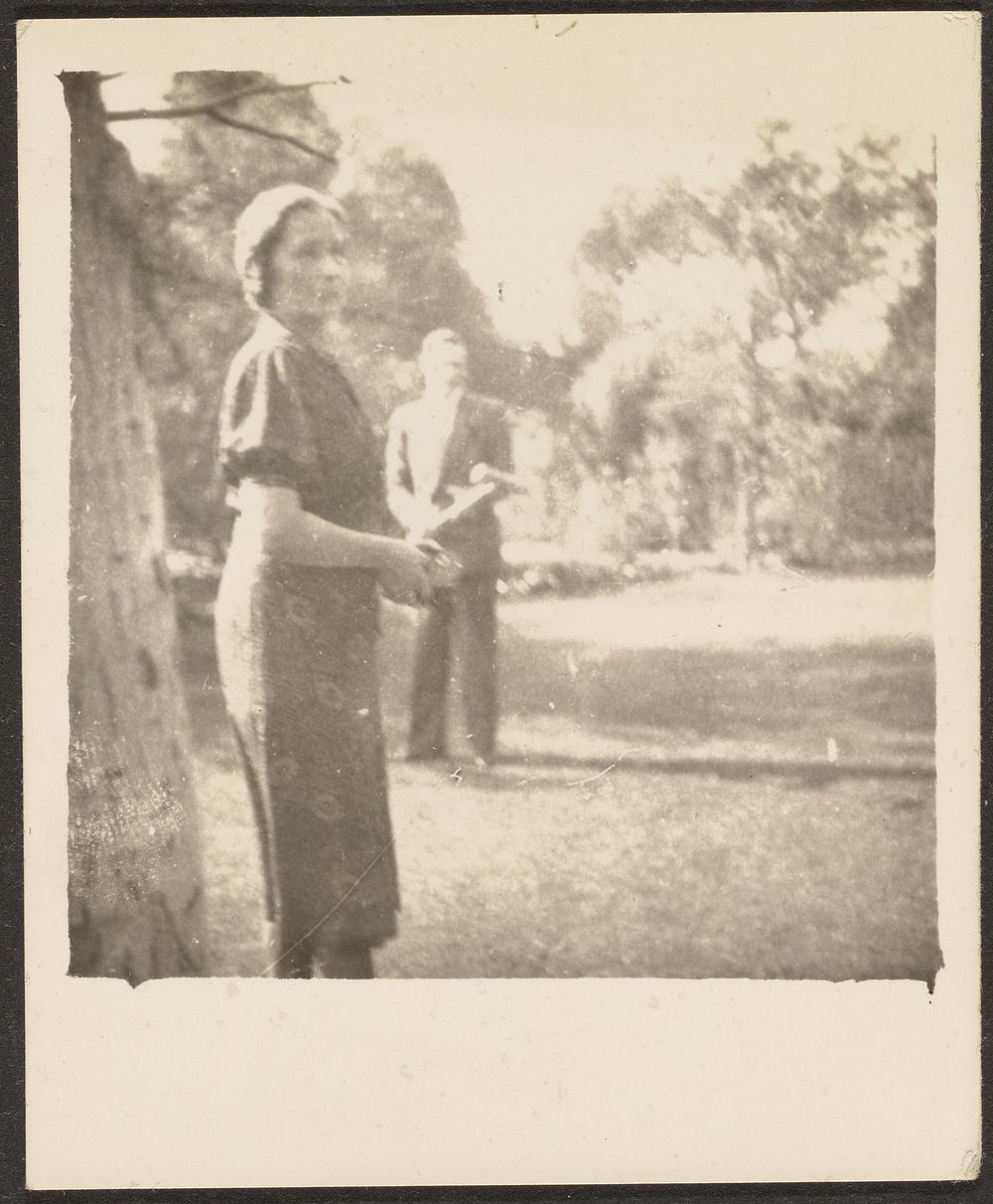 Man and Woman Playing Croquet by Louis Fleckenstein