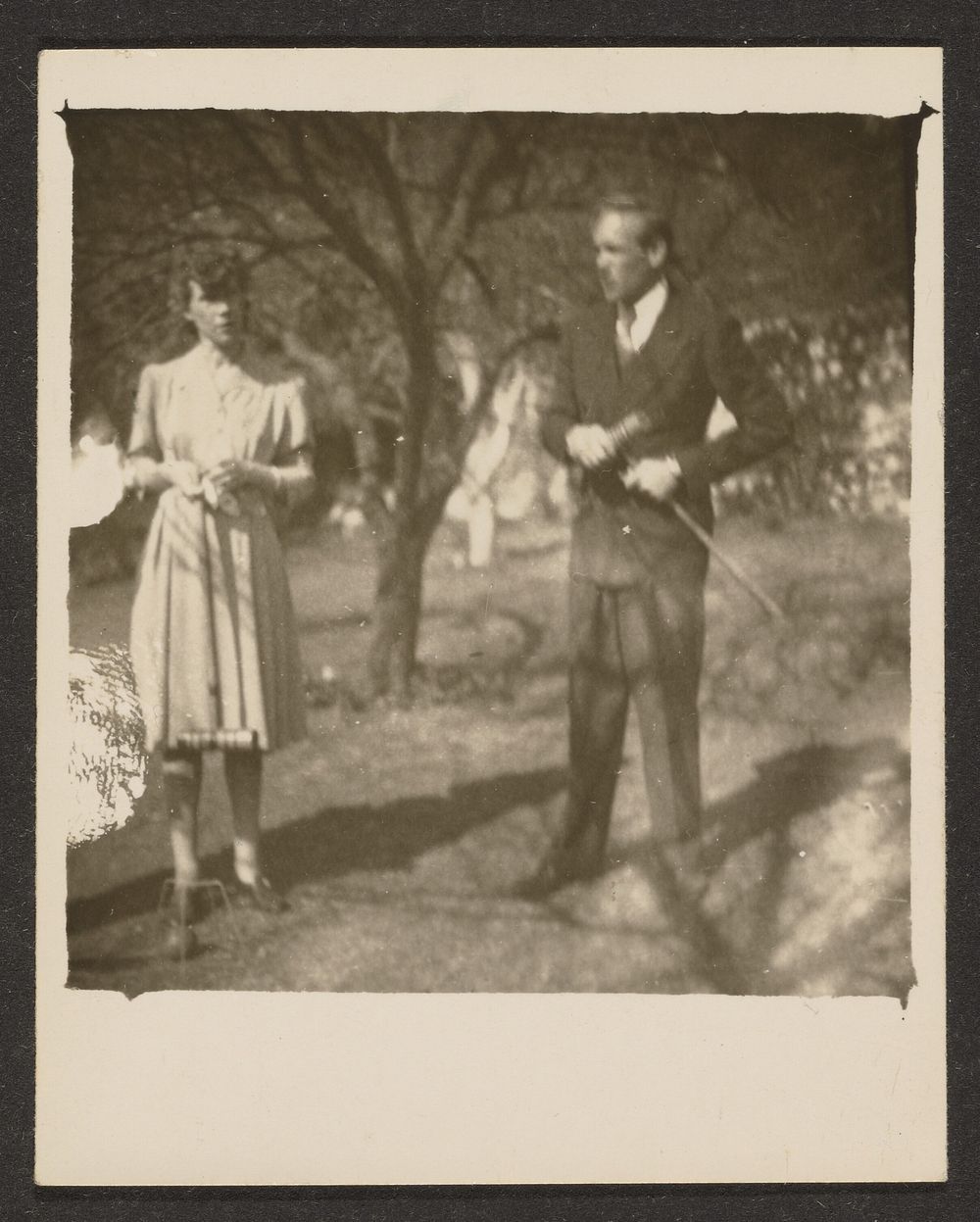 Man and Woman Outside by Louis Fleckenstein