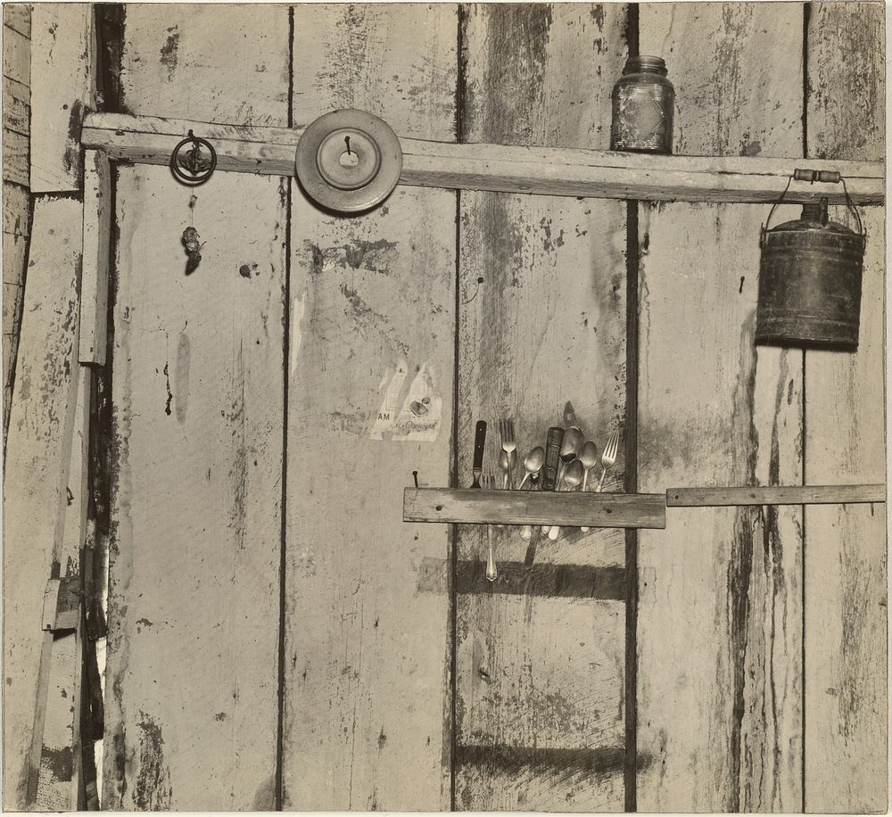 Kitchen Wall, Alabama Farmstead / Kitchen Wall in Bud Field's Home, Hale County, Alabama / Kitchen Wall in the Woods Home by…