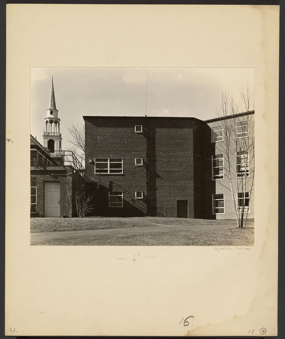 Wheaton College: The Spire from the Student Alumnae Building (1940) by Walker Evans