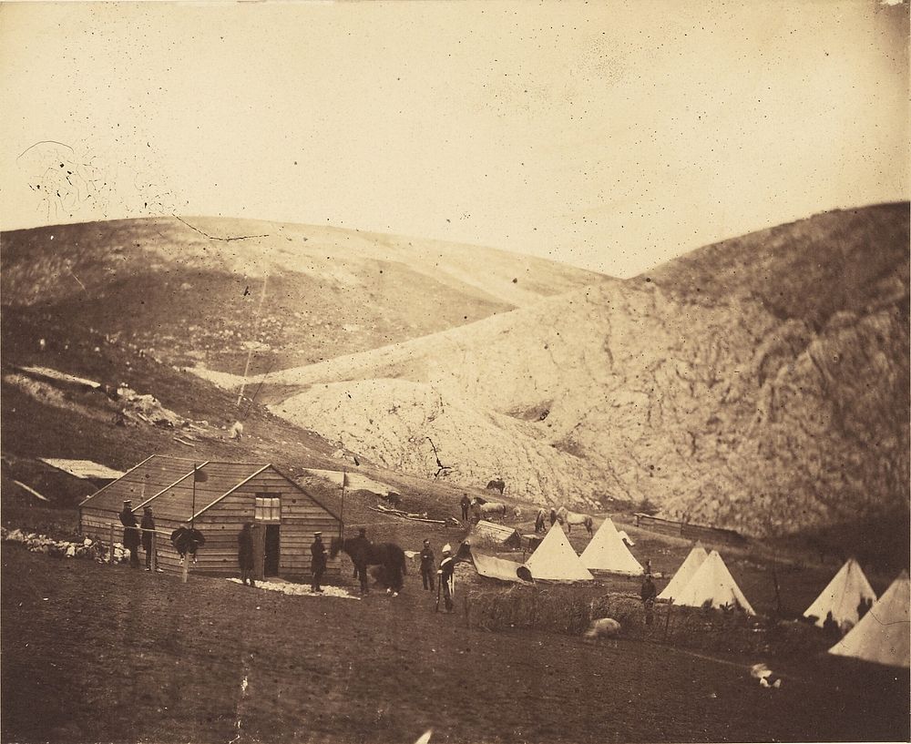 Camp of the 4th Dragoon Guards, near Karyne by Roger Fenton