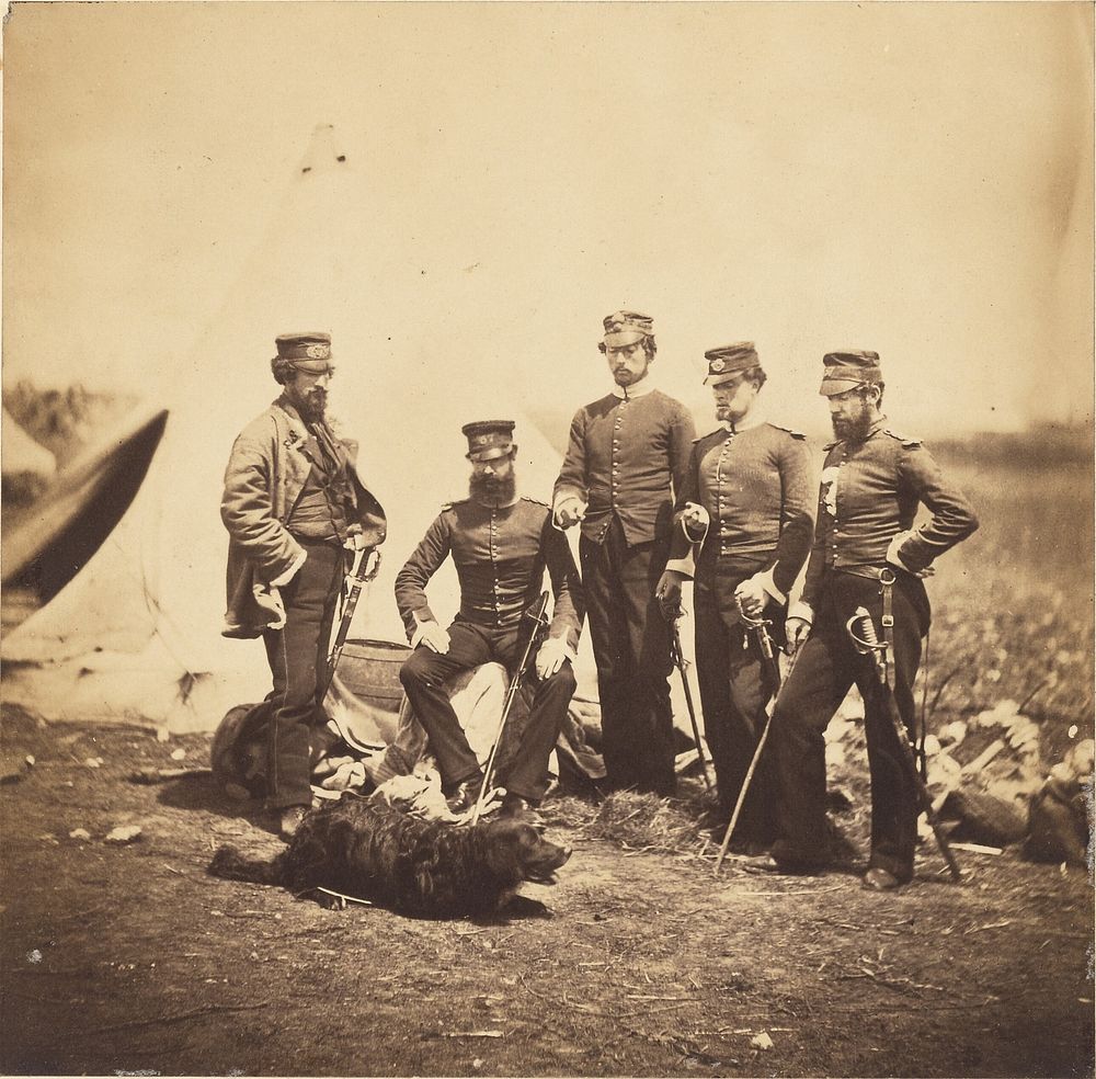Group of the 57th Regiment. by Roger Fenton