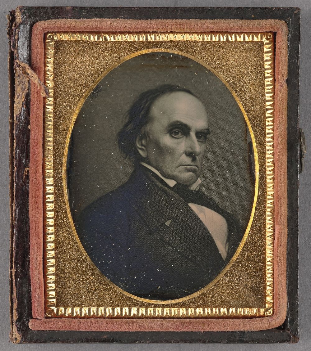 Copy of a lithograph of a Daguerreotype of Daniel Webster by J A Whipple