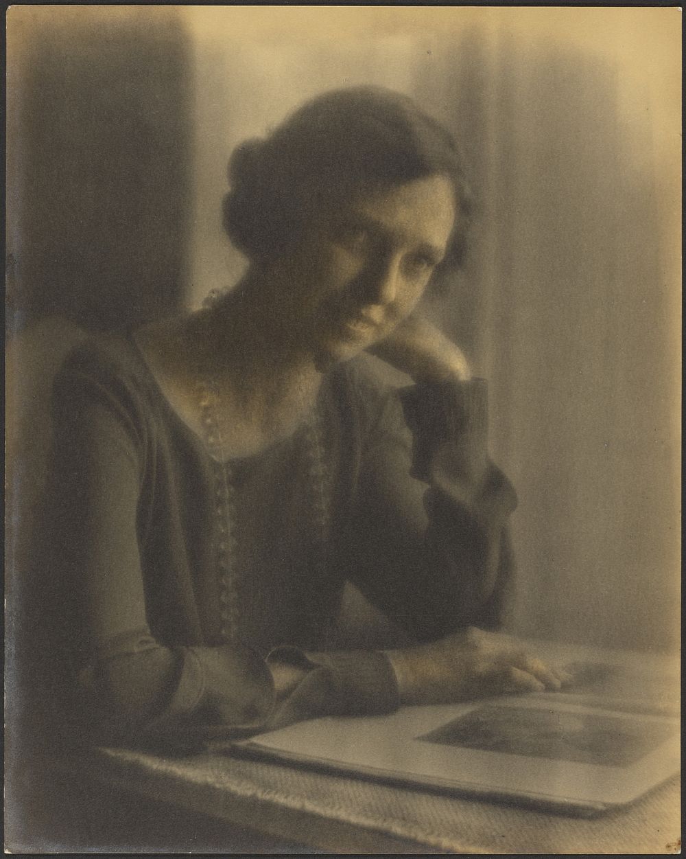 Portrait of a Woman with Long Necklace by Louis Fleckenstein