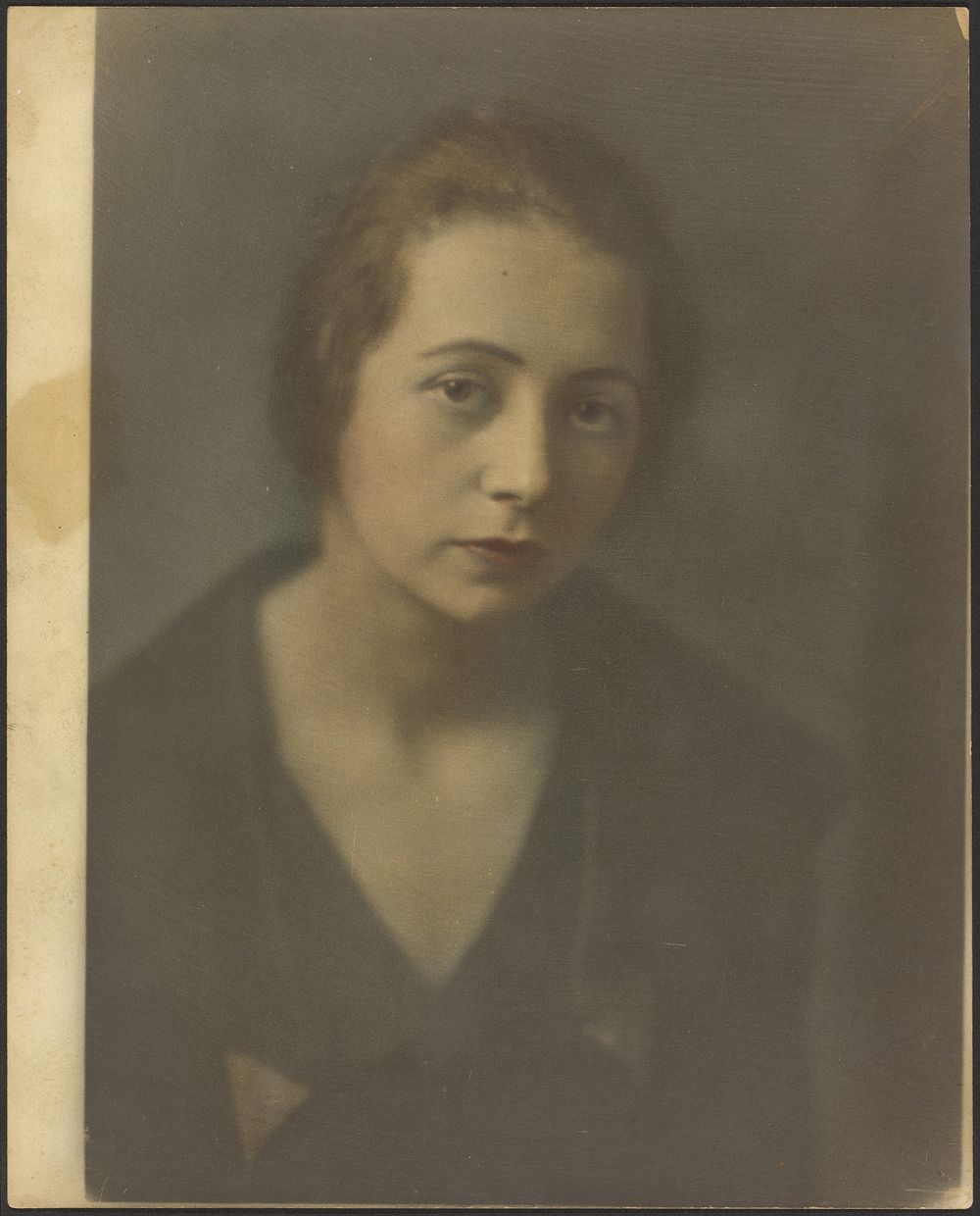 Portrait of a Young Woman with Crossed Arms by Louis Fleckenstein