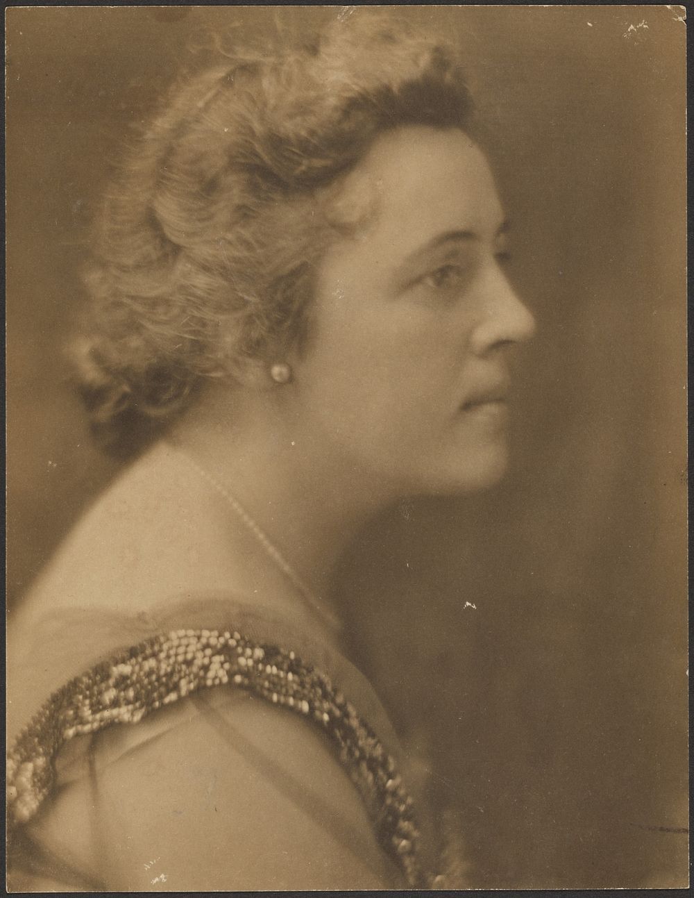 Portrait of a Woman with Sequin Collar by Louis Fleckenstein