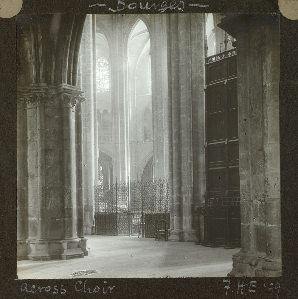 Bourges. Across Choir. by Frederick H Evans