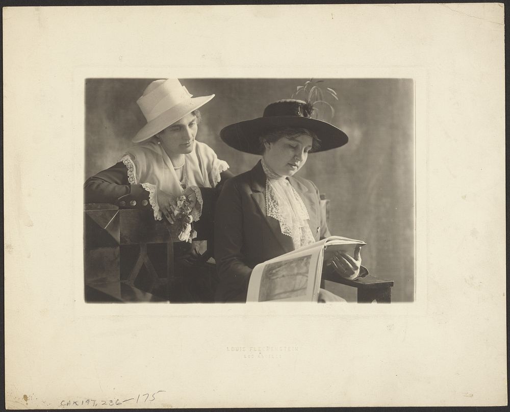 Portrait of two Women with Book by Louis Fleckenstein