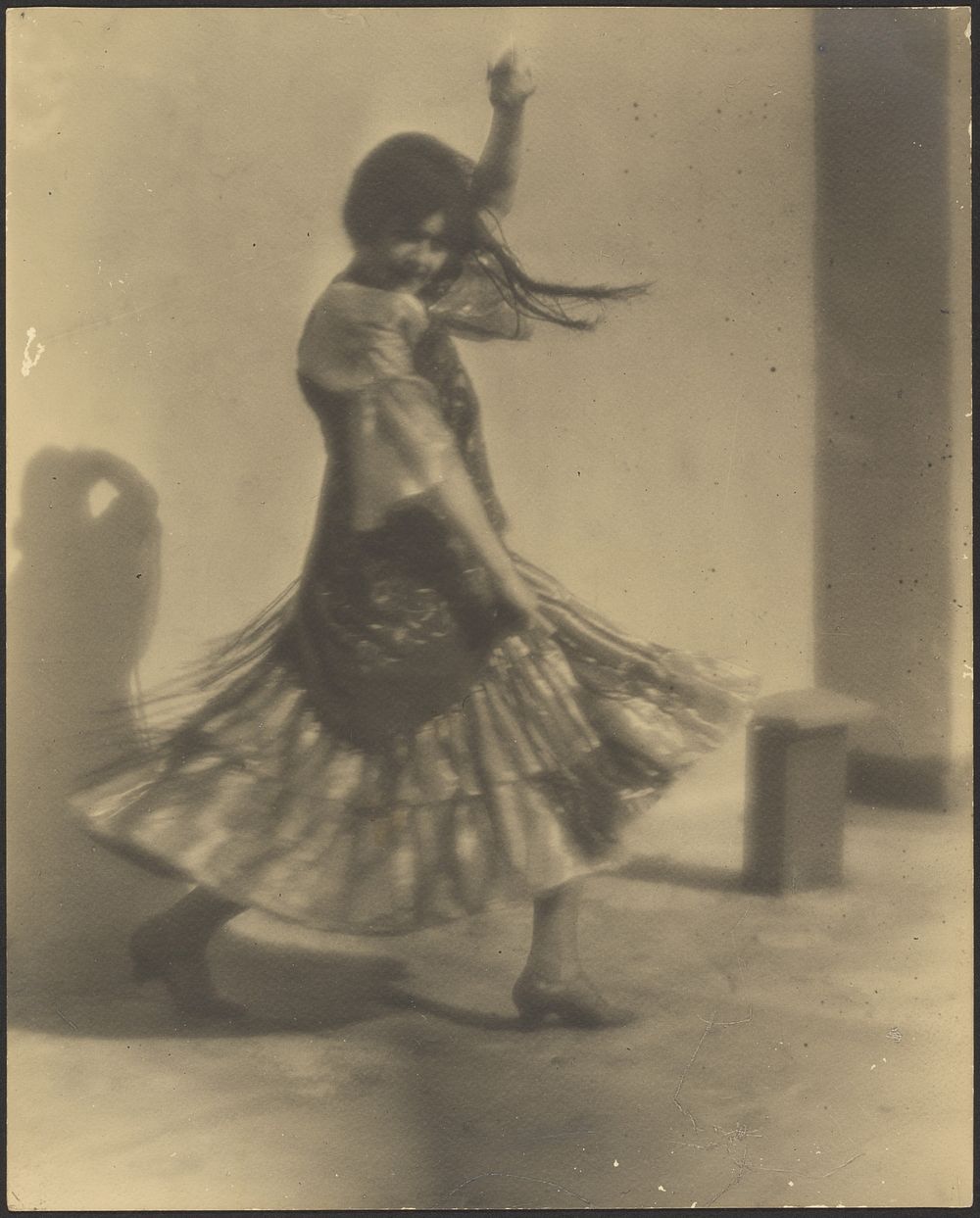 Woman Dancing in Spanish Outfit by Louis Fleckenstein