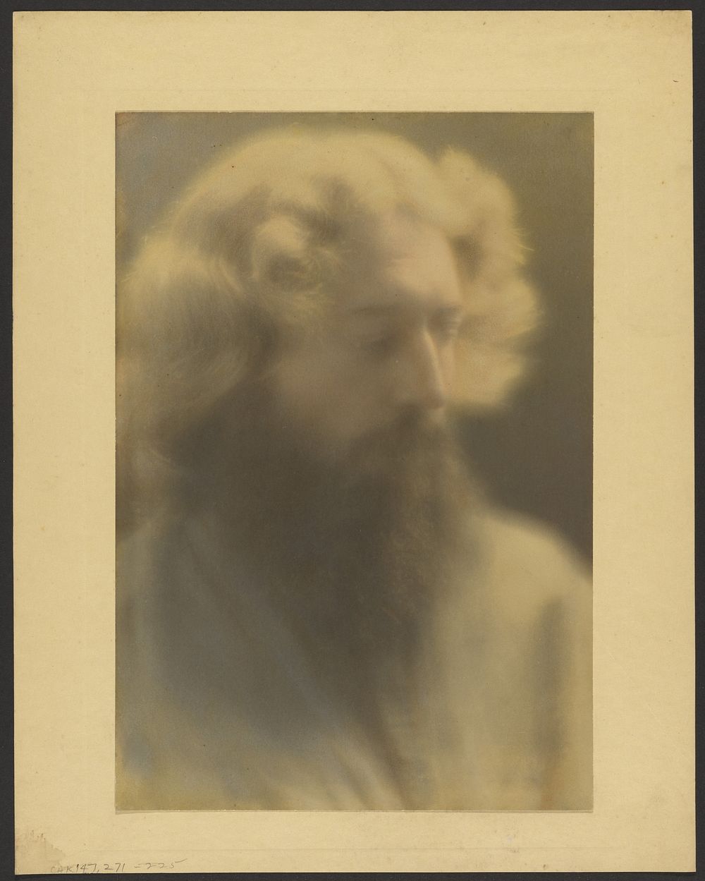 Portrait of a Bearded Man in Glowing Light by Louis Fleckenstein