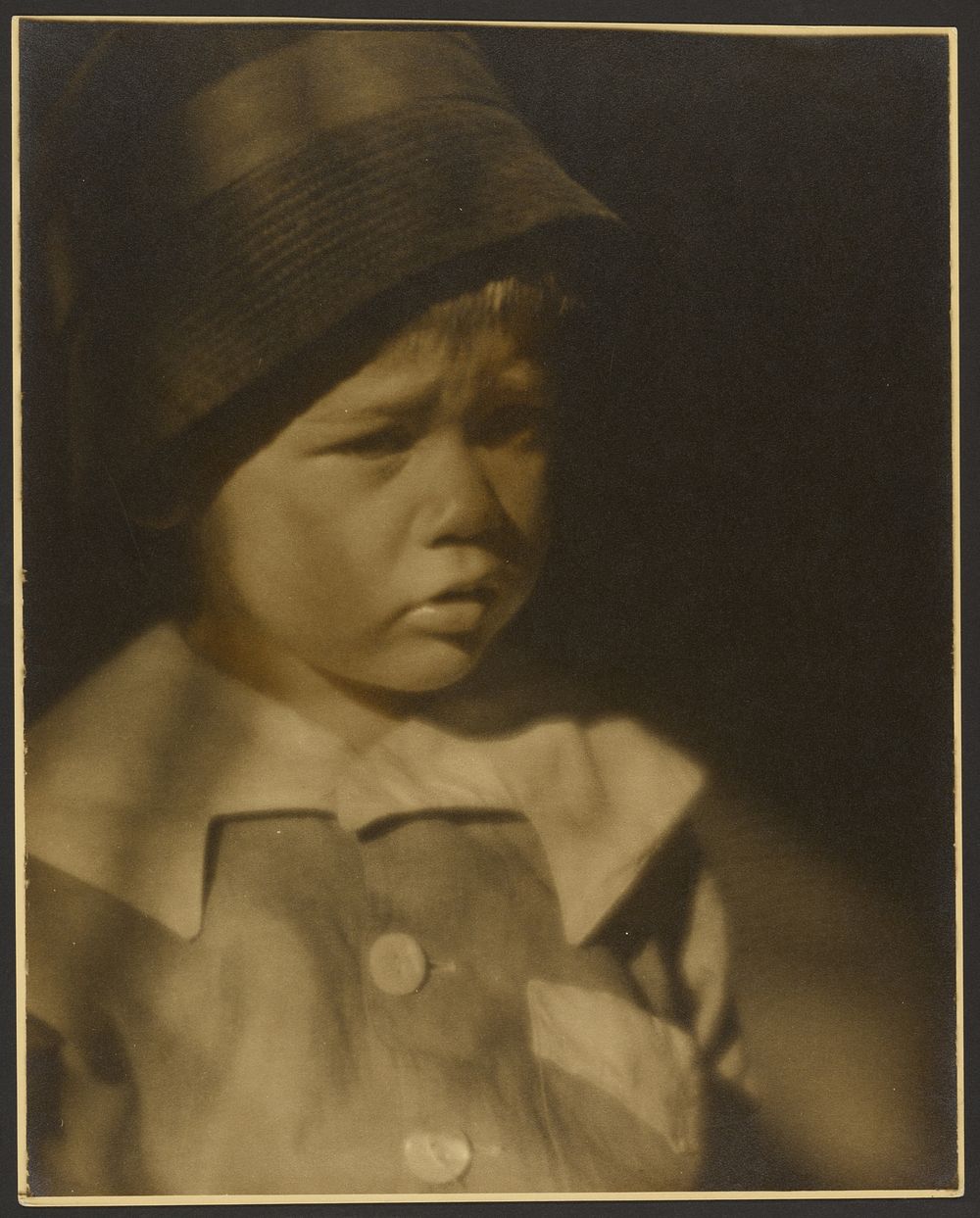 Portrait of a Young Child with Cap by Louis Fleckenstein