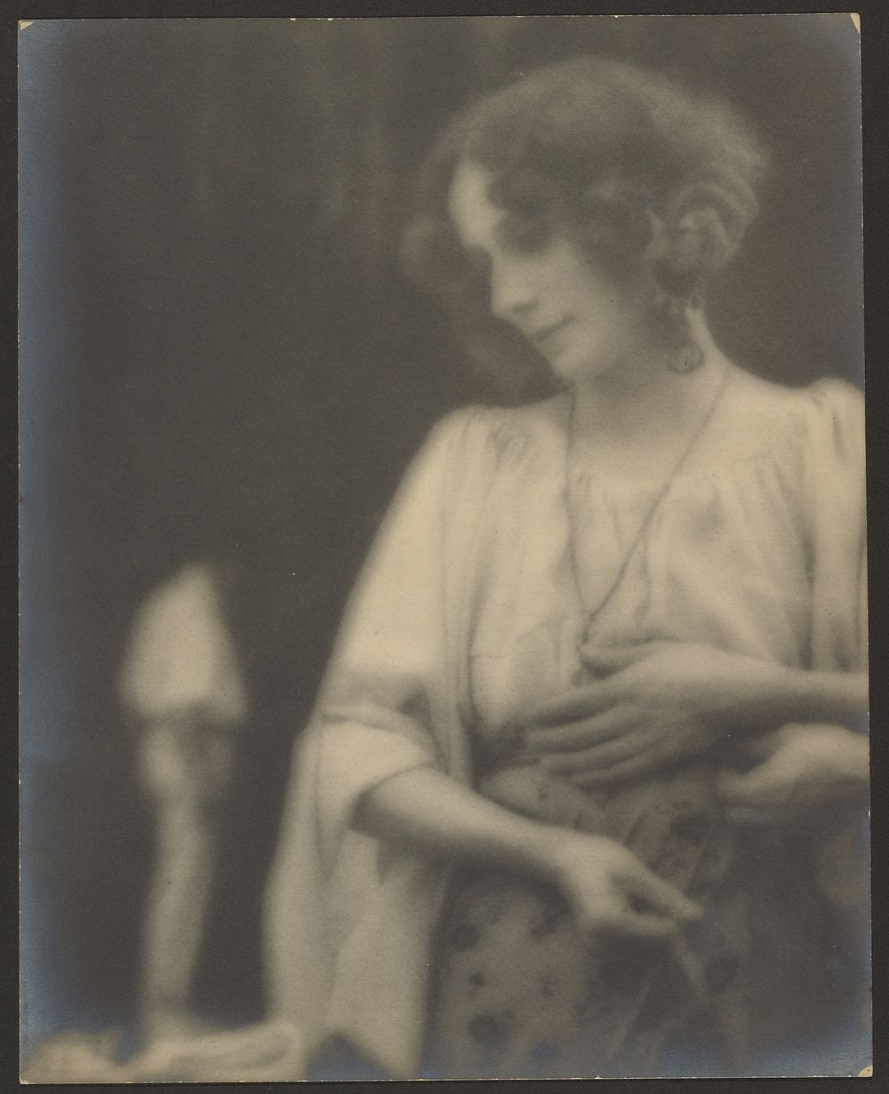 Portrait of a Woman with Loosely Draped Sleeves by Louis Fleckenstein