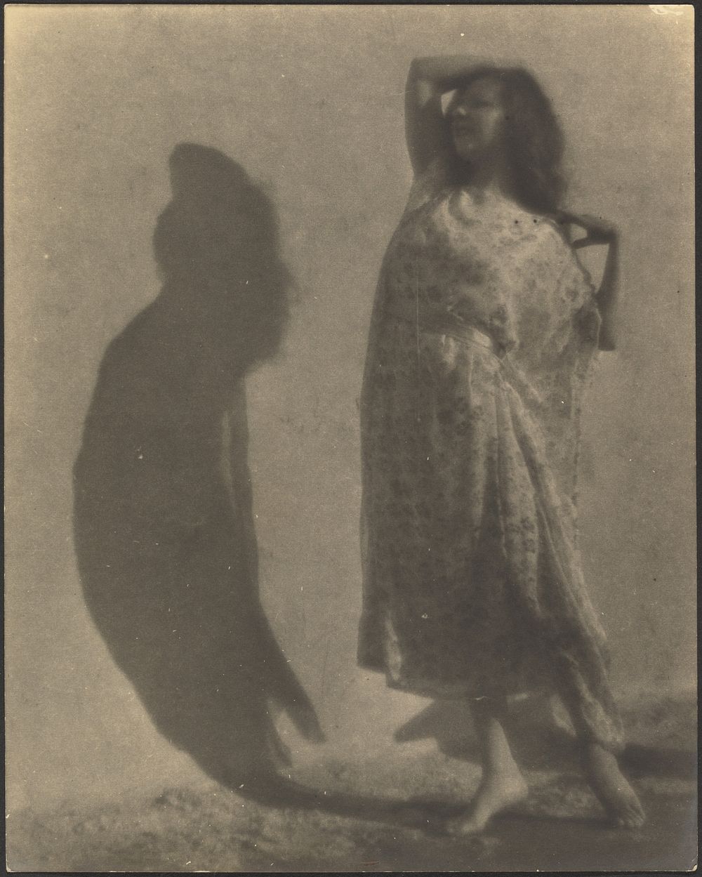 Dancer and Her Shadow on Wall by Louis Fleckenstein