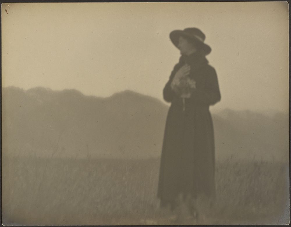Woman Wearing Black in Field by Louis Fleckenstein