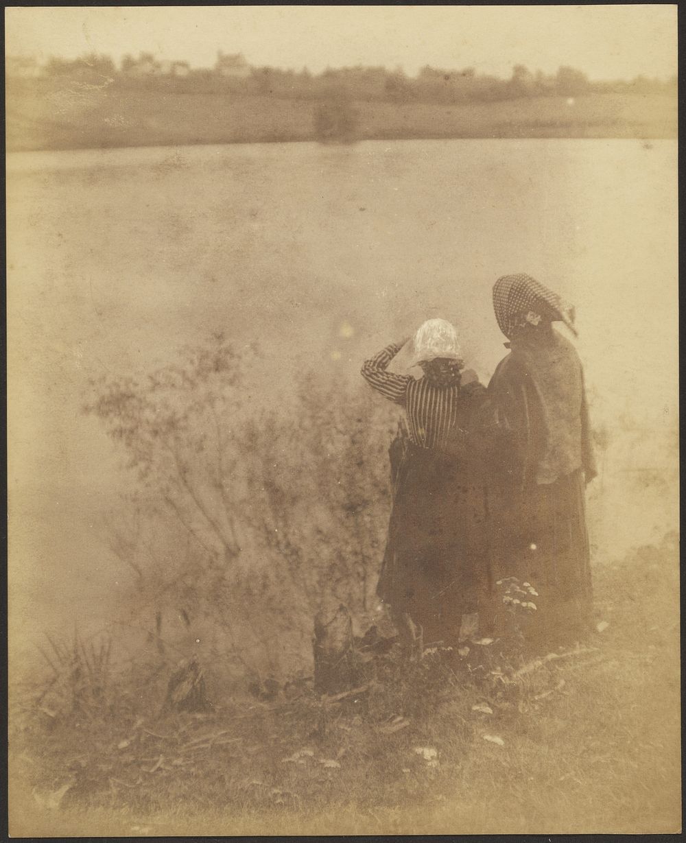 Two Women by a Lake by Louis Fleckenstein