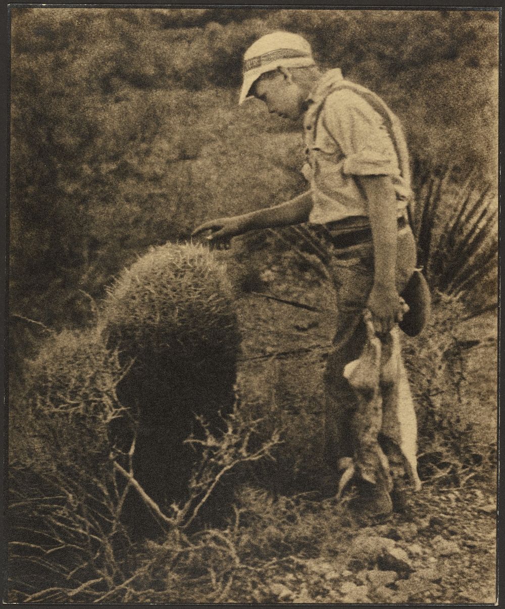 Man with Jack Rabbits by Louis Fleckenstein