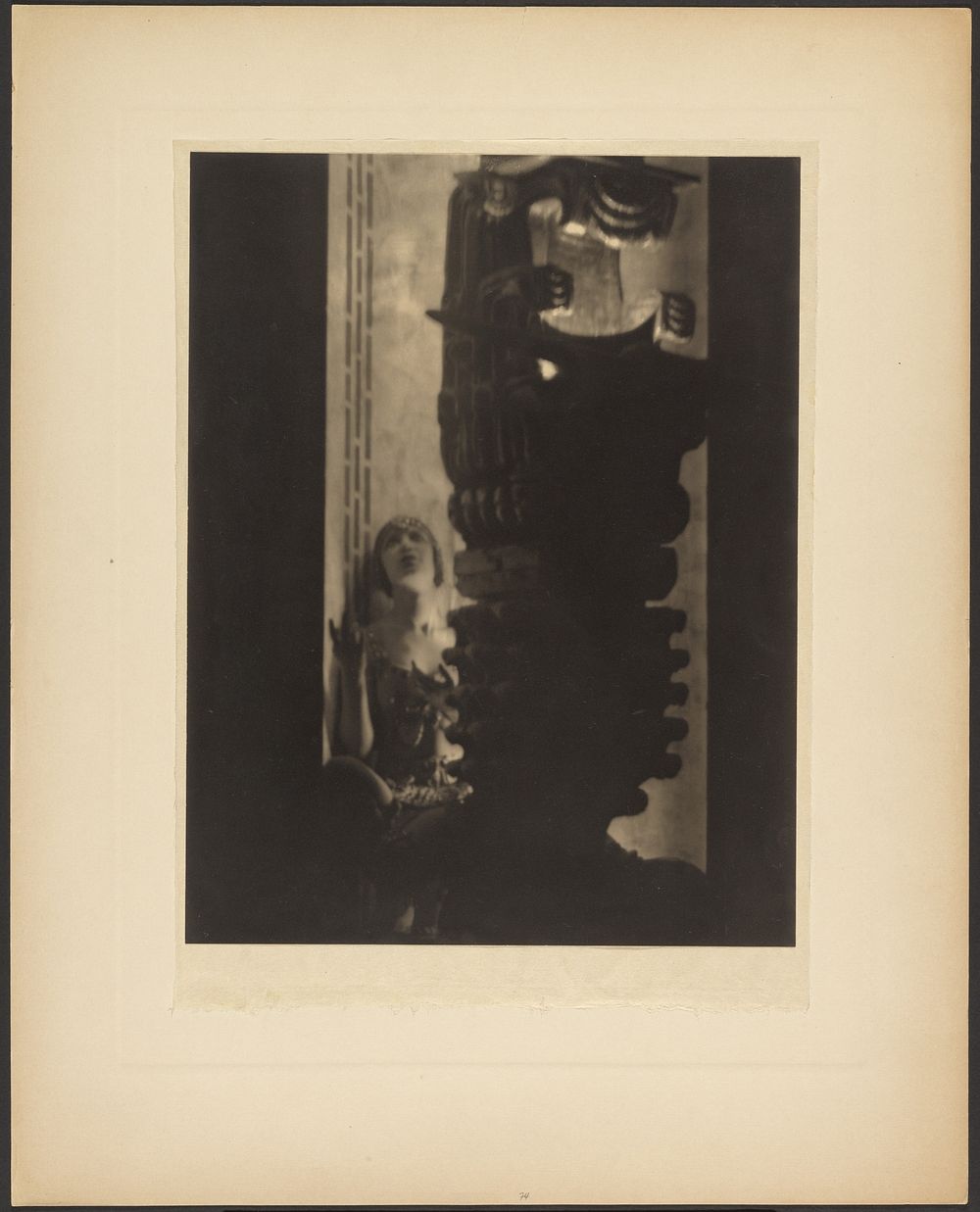 Female Dancer Reacting to Large Object on Stage by Arthur F Kales